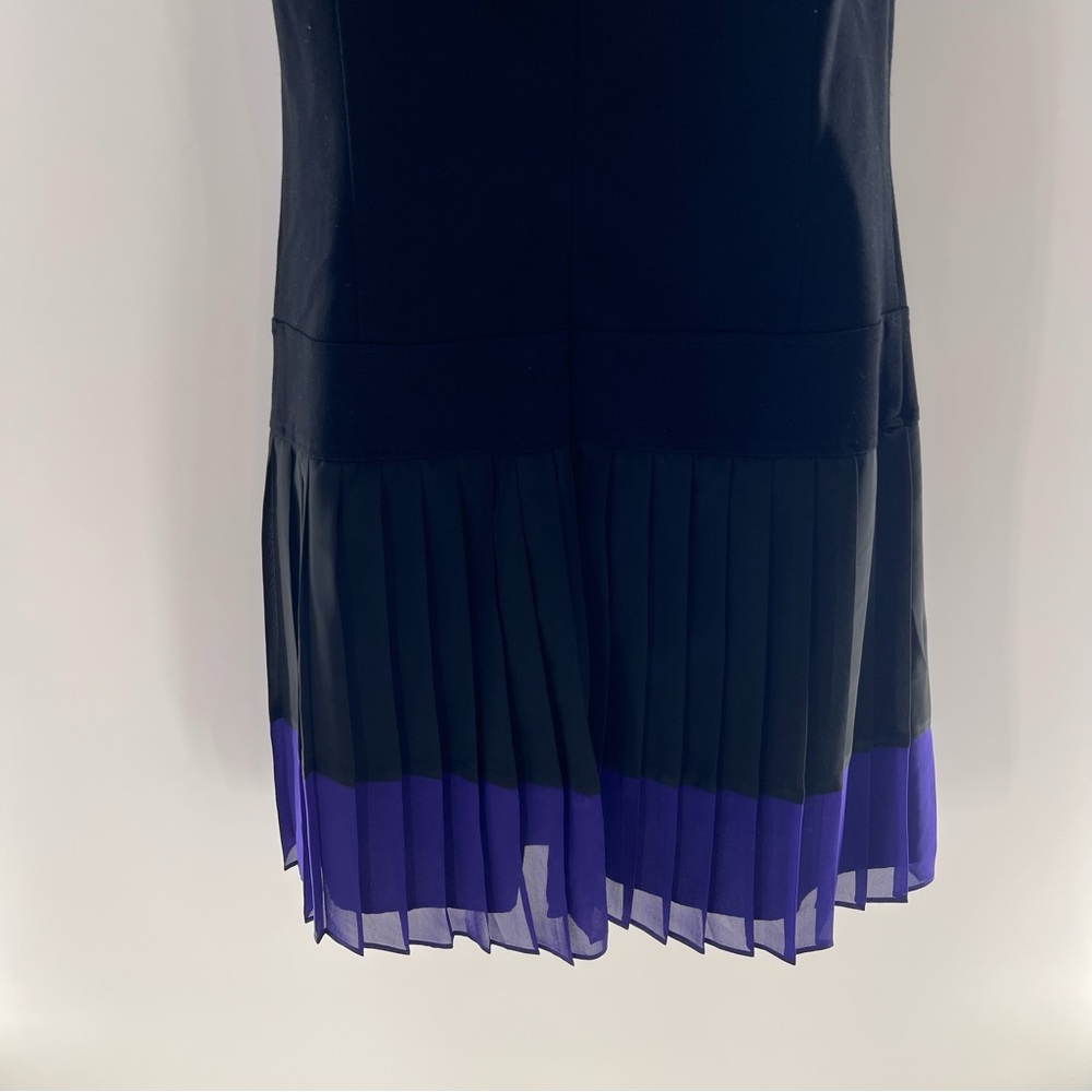 LOFT Black and Purple Mini Dress - Picture 16 of 16